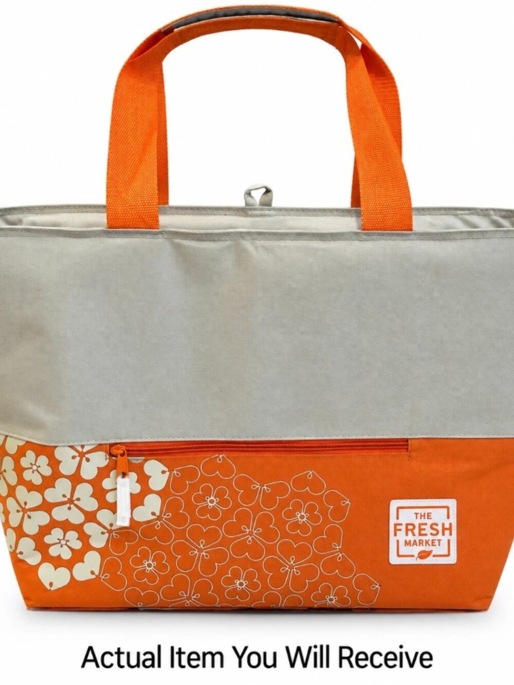 🌸 NEW The Fresh Market Keepcool Orange Cherry Blossom Insulated Cooler Tote Bag